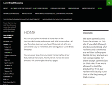 Tablet Screenshot of lunchbreakshopping.com